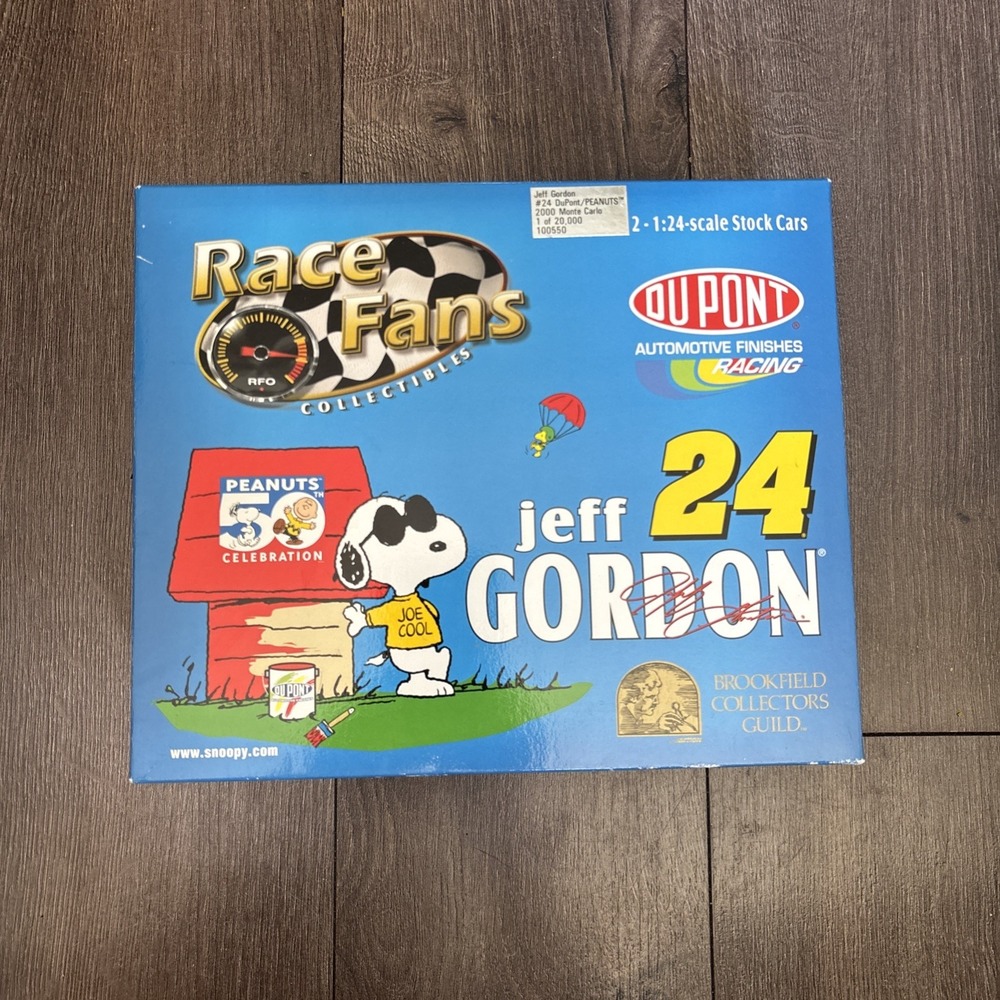 Vintage Brookfield Collectors Guild Jeff Gordon Dupont Peanuts 1:24 2 Car Set